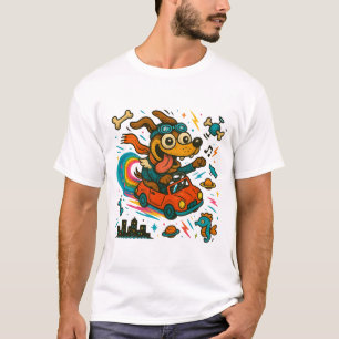 T-shirt Chien moqueur à travers l'espace
