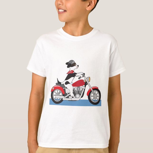 T-shirt Chien moto (Devant)