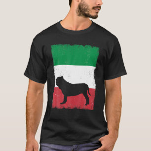 T-shirt Chien napolitain Mastiff Italie Drapeau italien Vi