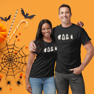 T-shirt Chien noir de saison éffrayante Halloween