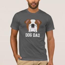 T-shirt Chien papa Anglais Bulldog Fête des pères