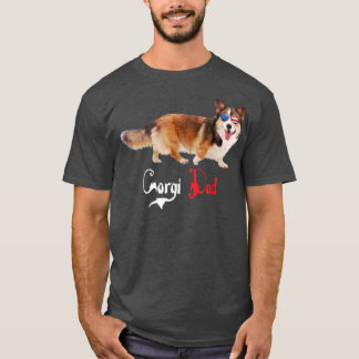 T-shirt Chien Papa Chien Papa Corgi