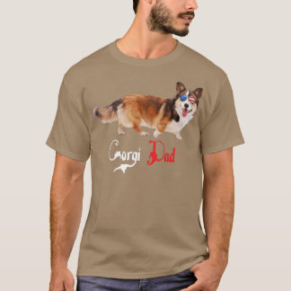 T-shirt Chien Papa Chiot Papa Corgi583