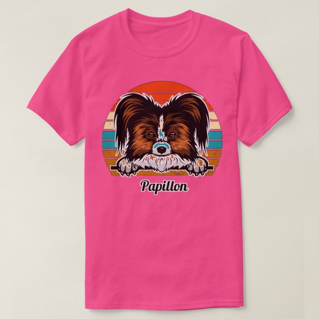 T-shirt chien papillon mignon (Design devant)