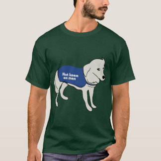 T-shirt Chien pas emballé par les hommes portant un gilet
