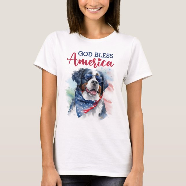 T-shirt Chien patriotique bernois (Devant)
