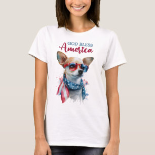 T-shirt Chien Patriotique-Chihuahua