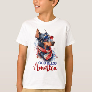 T-shirt Chien Patriotique - Doberman