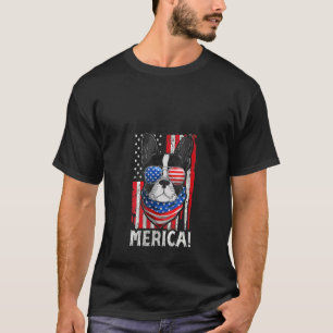 T-shirt Chien Patriotique Français Bulldog Vêtement Drapea