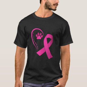 T-shirt Chien Paws Coeur du sein Mois de sensibilisation a