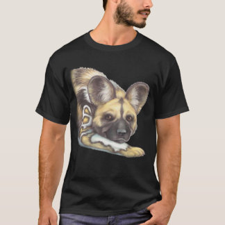 T-shirt Chien peint africain