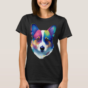 T-shirt Chien Pembroke Welsh Corgi Aquarelle Hommes Femmes