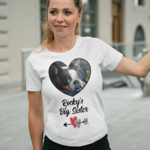 T-shirt Chien photo personnalisé grande soeur
