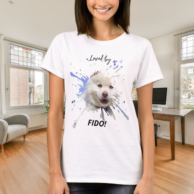 T-shirt Chien photo splash fun humour amour (Créateur téléchargé)
