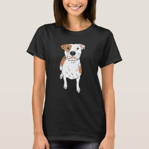 T-shirt Chien Pit Bull Tacheté Blanc Drôle Pit Bull Blanc
