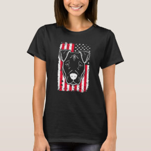T-shirt Chien Pitbull Drapeau Américain États-Unis 4