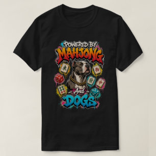 T-shirt Chien Pitbull et Tuiles de Mahjong Street Art