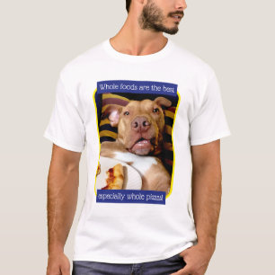 T-shirt Chien plein de pizza