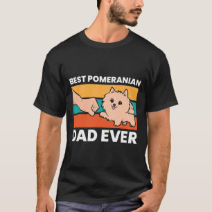T-shirt Chien Poméranien Propriétaire Meilleur Papa Poméra