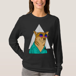 T-shirt Chien Portant des lunettes de soleil Funny Animal