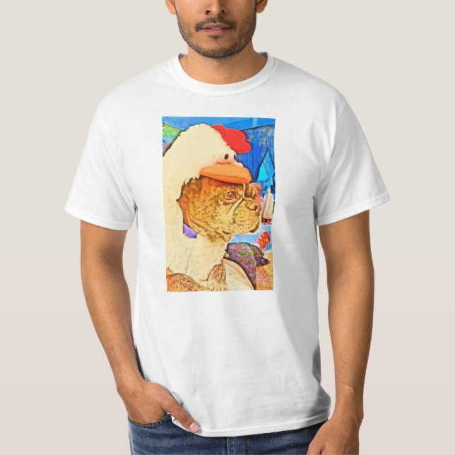T-shirt chien poulet (Devant)