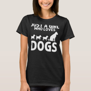 T-shirt Chien Pour Femmes Filles Enfants Chien Animal Chie