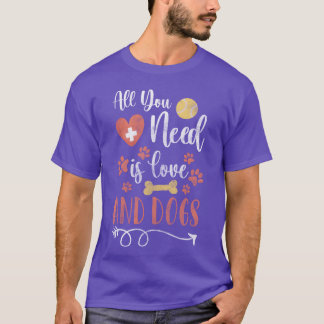 T-shirt Chien Propriétaire de chien Love famille fille