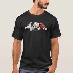 T-shirt Chien Pug Football Fantasy Football