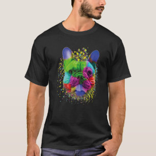 T-shirt Chien Pug Mignon Aquarelle pour Chien Style Pop Co