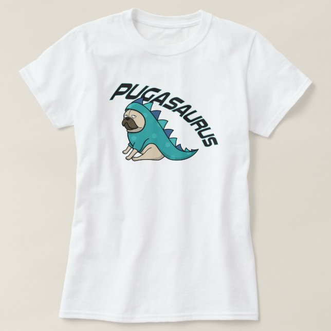 T-shirt Chien Pugasaurus Carlin (Design devant)