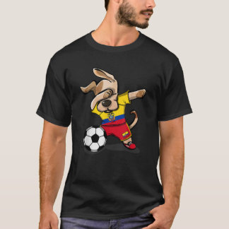 T-shirt Chien qui fait dabbing Football Equateur Drapeau É