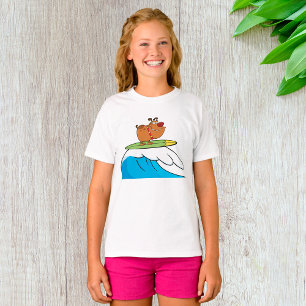 T-shirt Chien qui fait du Surf Bulldog sur une Vague Océan