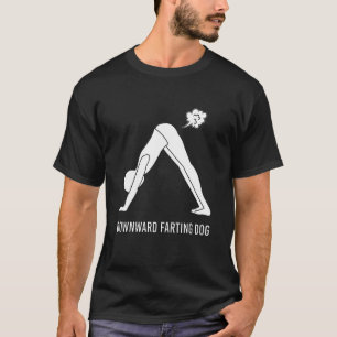 T-shirt Chien qui péte vers le bas  Yoga Fart Downdog