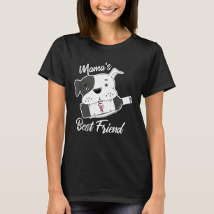 T-shirt Chien Récupérer Bouteille De Vin Amoureux Mamas Me