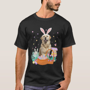 T-shirt Chien retriever doré de Pâques amusant chasse des