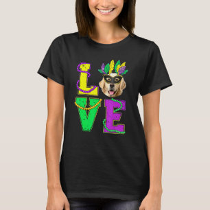 T-shirt Chien Retriever Doré J'Aime Mardi Gras Puppy Homme