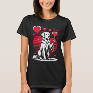 T-shirt Chien Retriever Doré Saint-Valentin Propriétaire d