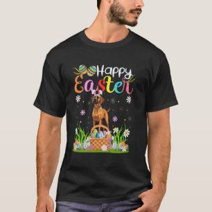 T-shirt Chien Rhodesian Ridgeback Chasse aux œufs de Pâque