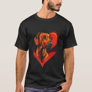 T-shirt Chien Rhodesian Ridgeback de la Saint-Valentin