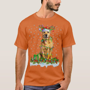 T-shirt Chien Rhodesian Ridgeback Santa Hat Reindeer Chris