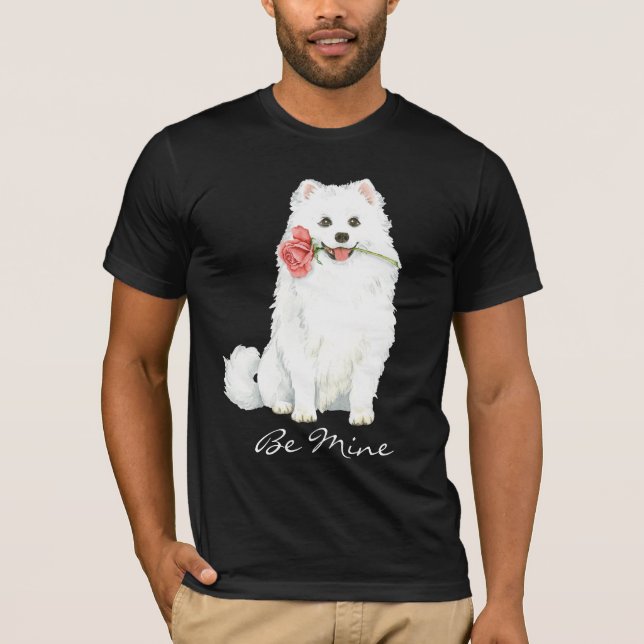 T-shirt Chien Rose américain Eskimo Valentine (Devant)