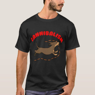 T-shirt Chien saucisse cannibale ami famille