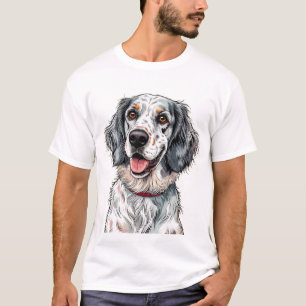 T-shirt Chien Setter Anglais Joyeux