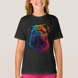 T-shirt Chien Shar Pei, Shar-Pei, chinois clair et luffeux