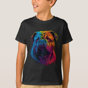 T-shirt Chien Shar Pei, Shar-Pei, chinois clair et luffeux