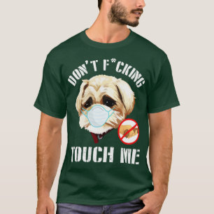 T-shirt Chien Shichon Avec Masque Visage Ne Fcking Tough M