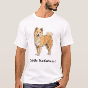 T-shirt Chien Spitz Finlandais Créez Votre Propre Texte Pe