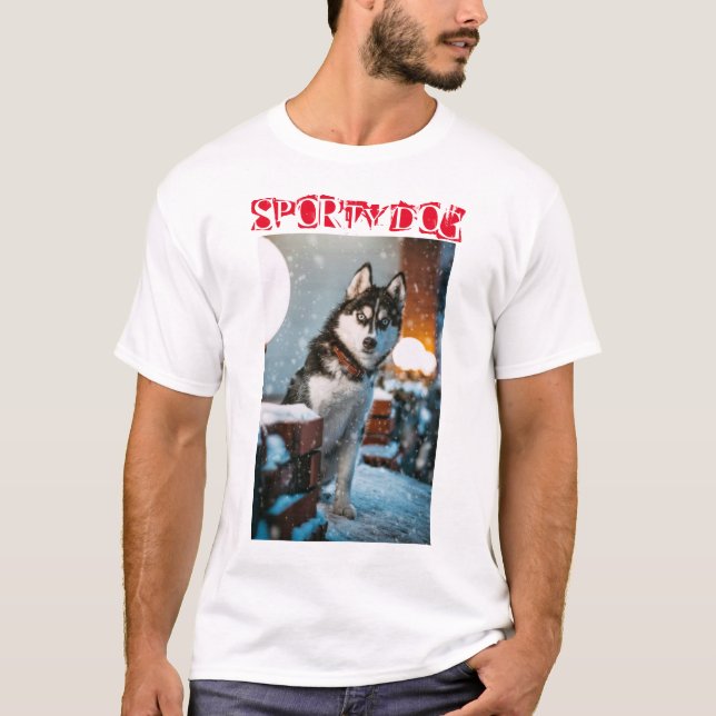 T-shirt chien sportif  (Devant)