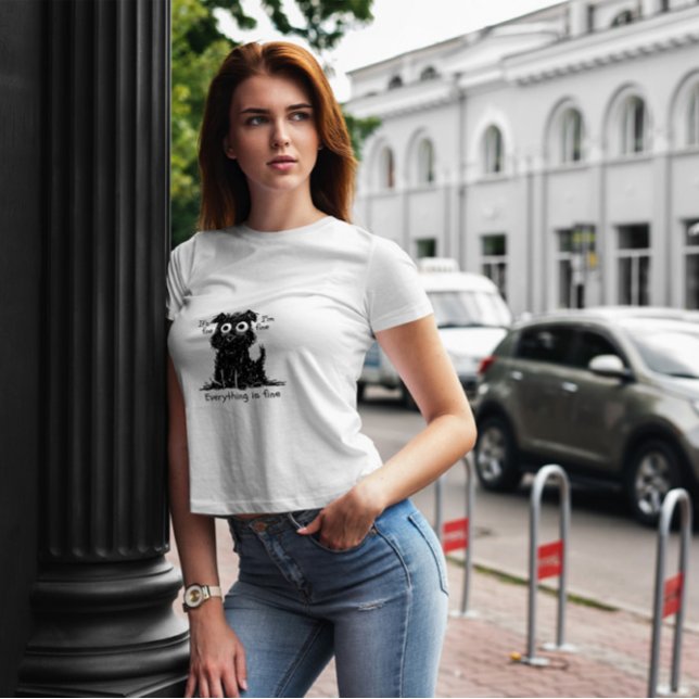 T-shirt Chien stressé drôle (Créateur téléchargé)