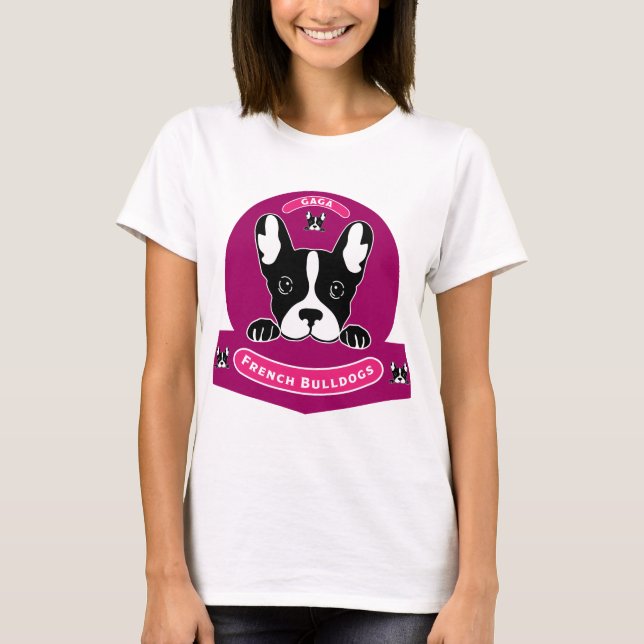 T-shirt Chien-taupe français mignon (Devant)